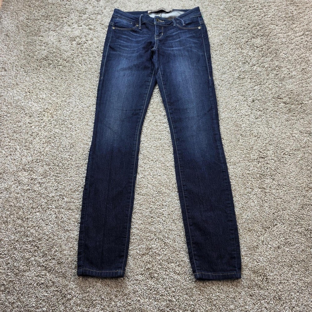 VINTAGE GUESS Jeans Womens 24 Waist Blue Dark Wash Skinny Slim Stretch Denim